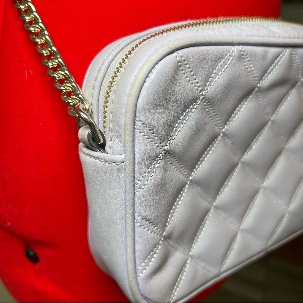 Kate Spade Carey Mini Quilted Crossbody Purse Chain Strap - Lilac / Light Purple